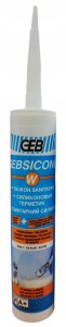 Silikon sanitarny Geb biały 310 ml GEBSICONE W