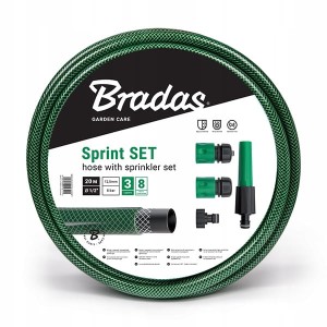 BRADAS wąż ogrodowy 1/2 20 mb z końcówkami SET