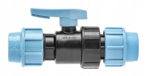 UNIDELTA zawór zaworek kurek do rury PE 40x40 PN16