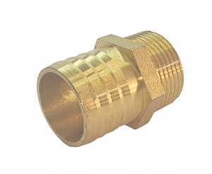 Złączka końcówka mosiężna na wąż 25 mm 3/4" cala GZ gruba