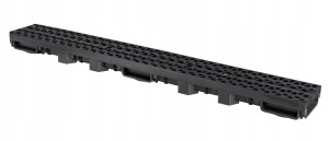 ODWODNIENIE LINIOWE korytko B125 ruszt plastik H55 1000 mm niskie
