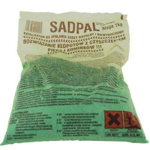 Katalizator do spalania sadzy Sadpal 1 kg proszek do czyszczenia komina